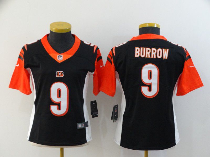 Women Cincinnati Bengals #9 Burrow Black Nike Vapor Untouchable Stitched Limited NFL Jerseys->miami dolphins->NFL Jersey